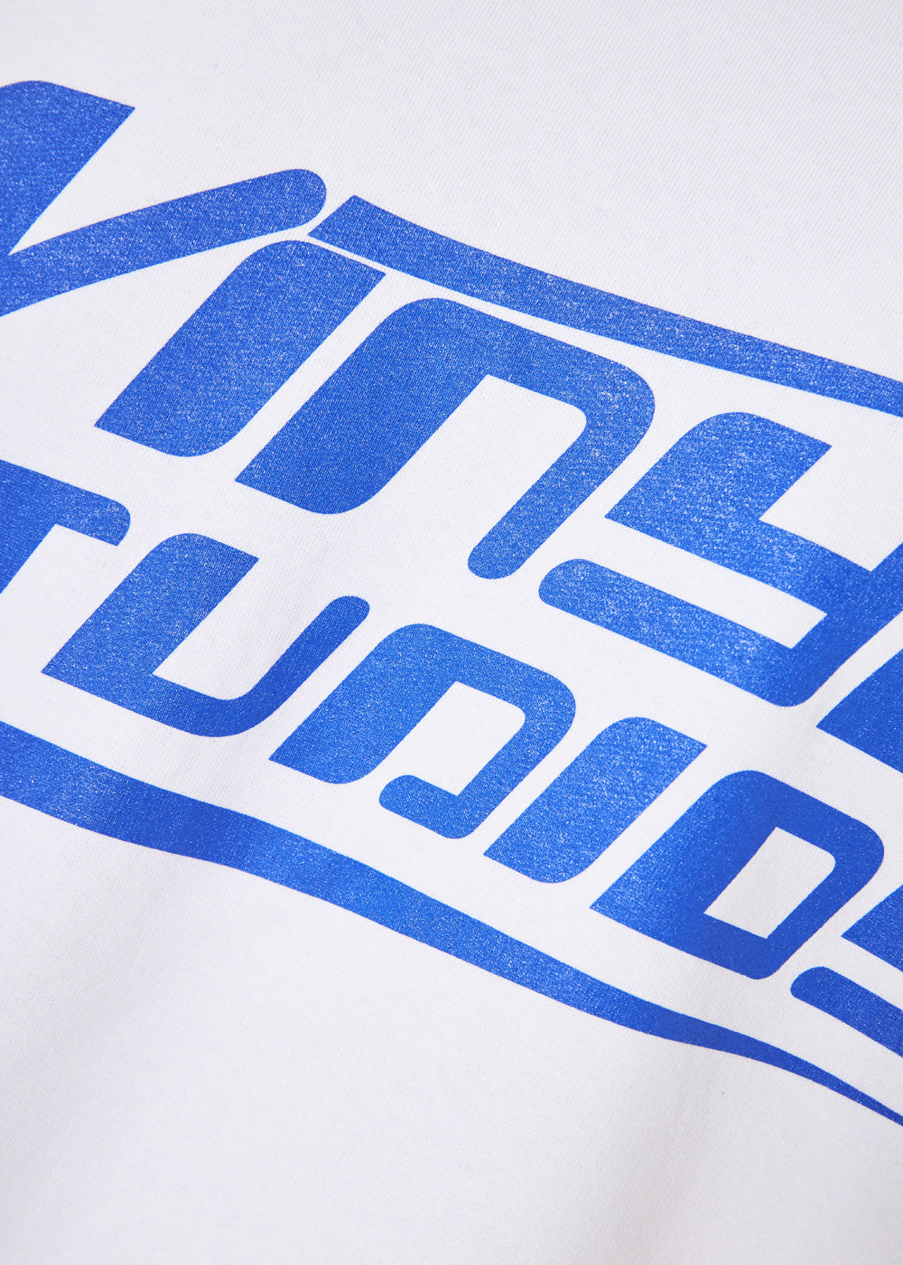 Vinyl φουτερ λευκο με τυπωμα cotton oversized - studios v beat hoodie