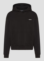 Vinyl φουτερ μαυρο  cotton oversized - emblem hoodie