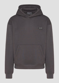 Vinyl φουτερ γκρι cotton oversized - emblem hoodie