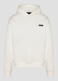 Vinyl φουτερ λευκο  cotton oversized - emblem hoodie