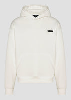 Vinyl φουτερ λευκο  cotton oversized - emblem hoodie