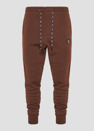 Vinyl φορμα παντελονι καφε μονόχρωμο cotton regular fit - core sweatpants