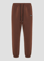 Vinyl φορμα παντελονι καφε cotton relaxed fit - emblem sweatpants
