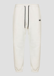 Vinyl φορμα παντελονι λευκό cotton relaxed fit - emblem sweatpants