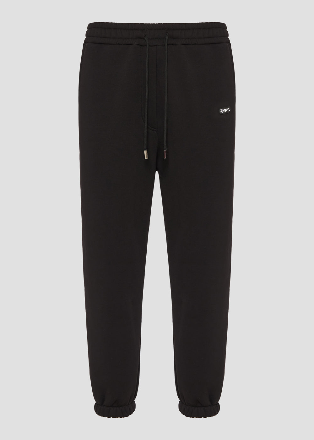 Vinyl φορμα παντελονι μαυρο cotton relaxed fit - emblem sweatpants