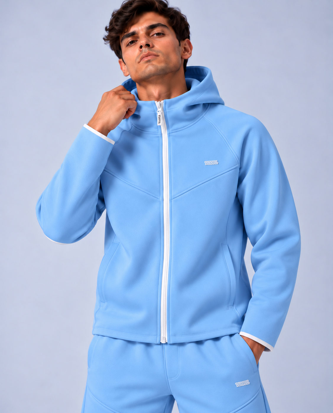 Soft-Tech Zip Hoodie baby blue