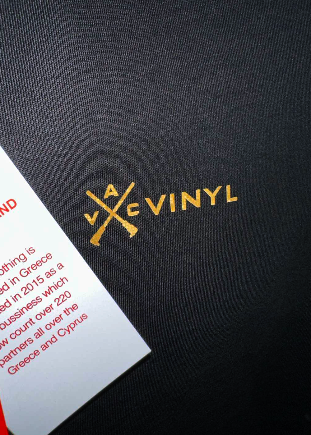 Vinyl μπλουζα με λαστιχο μαυρη cotton long line regular fit - t-shirt with gold elastic cuff