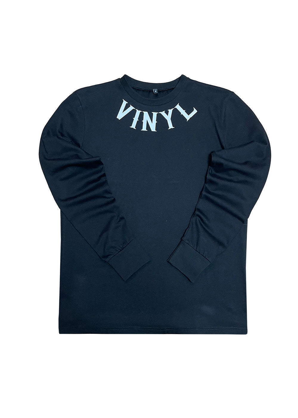 Vinyl μπλουζα μαυρη με τυπωμα cotton regular fit ανδρικη