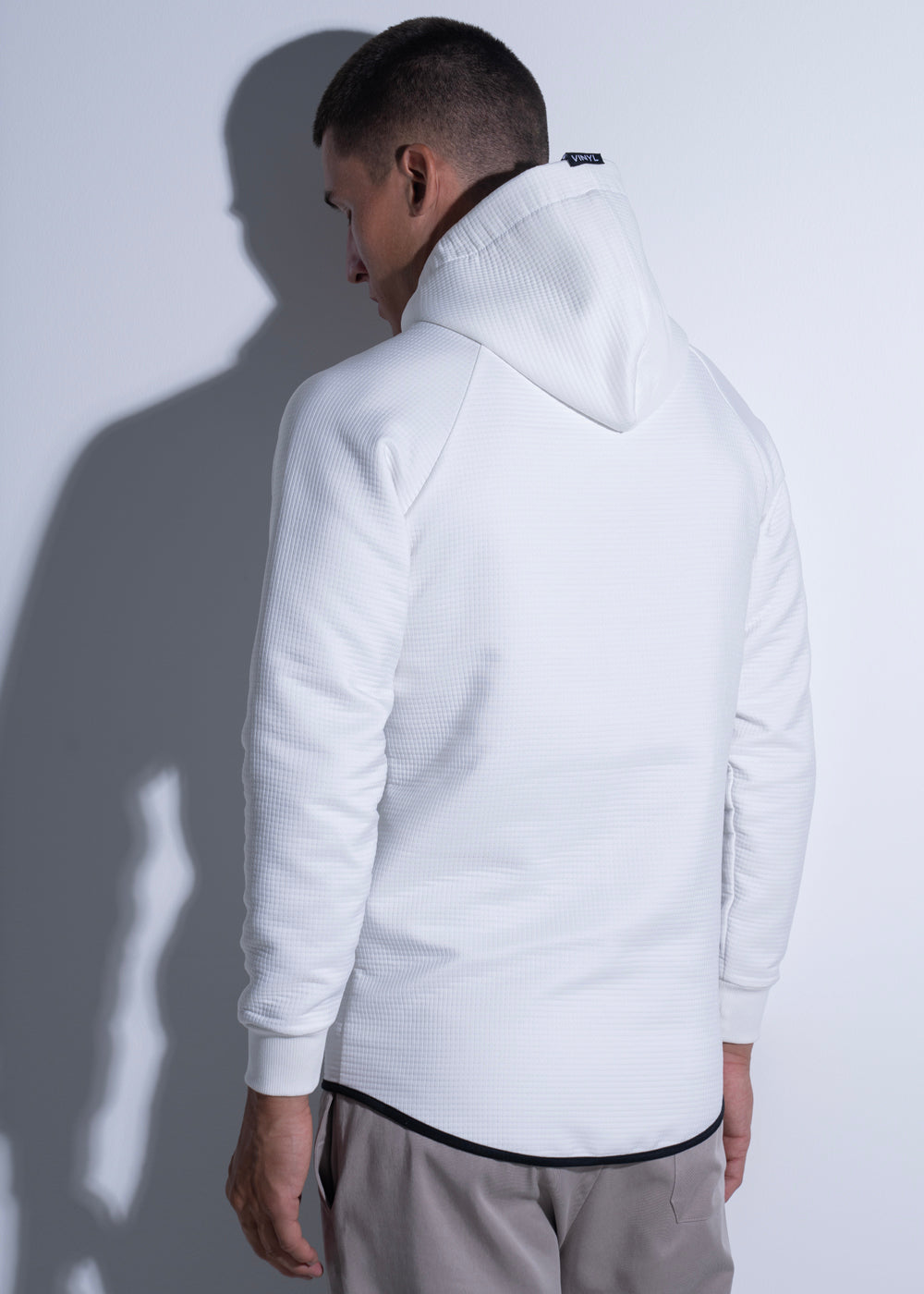 Vinyl ζακετα λευκη polyester regular fit ανδρικη