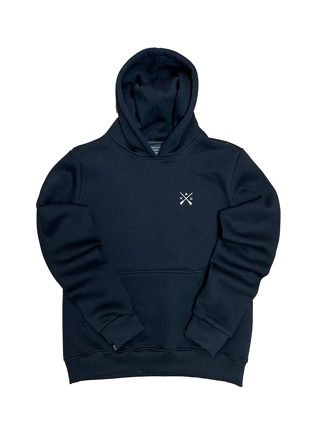 Vinyl φουτερ με τυπωμα μαυρο cotton regular fit ανδρικο