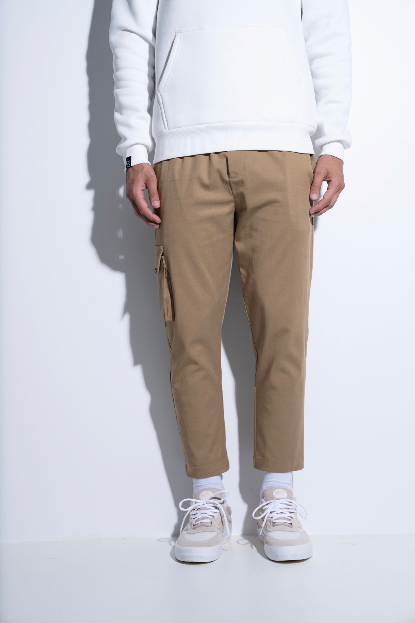 Vinyl παντελονι cargo camel cotton regular fit ανδρικο