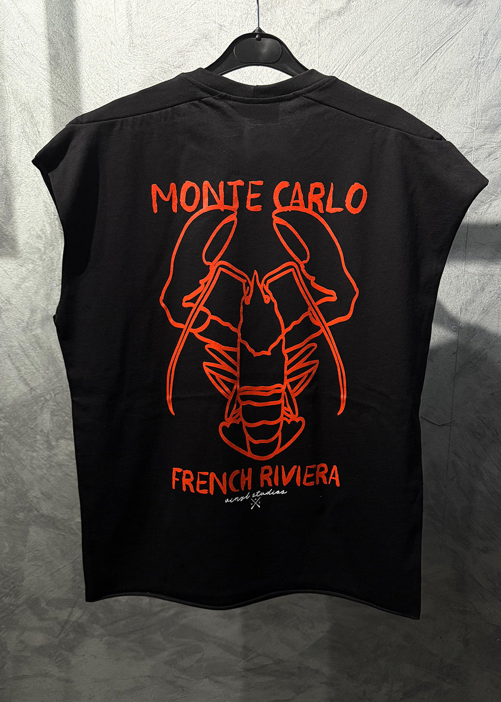 Vinyl μπλουζα αμανικη με λογοτυπο μαυρη cotton oversized - vinyl sleeveless tee monte carlo