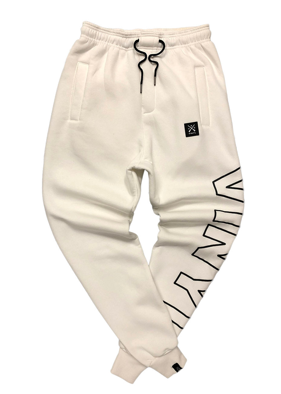 VINYL PRINTED WHITE COTTON REGULAR FIT MEN'S JACKET