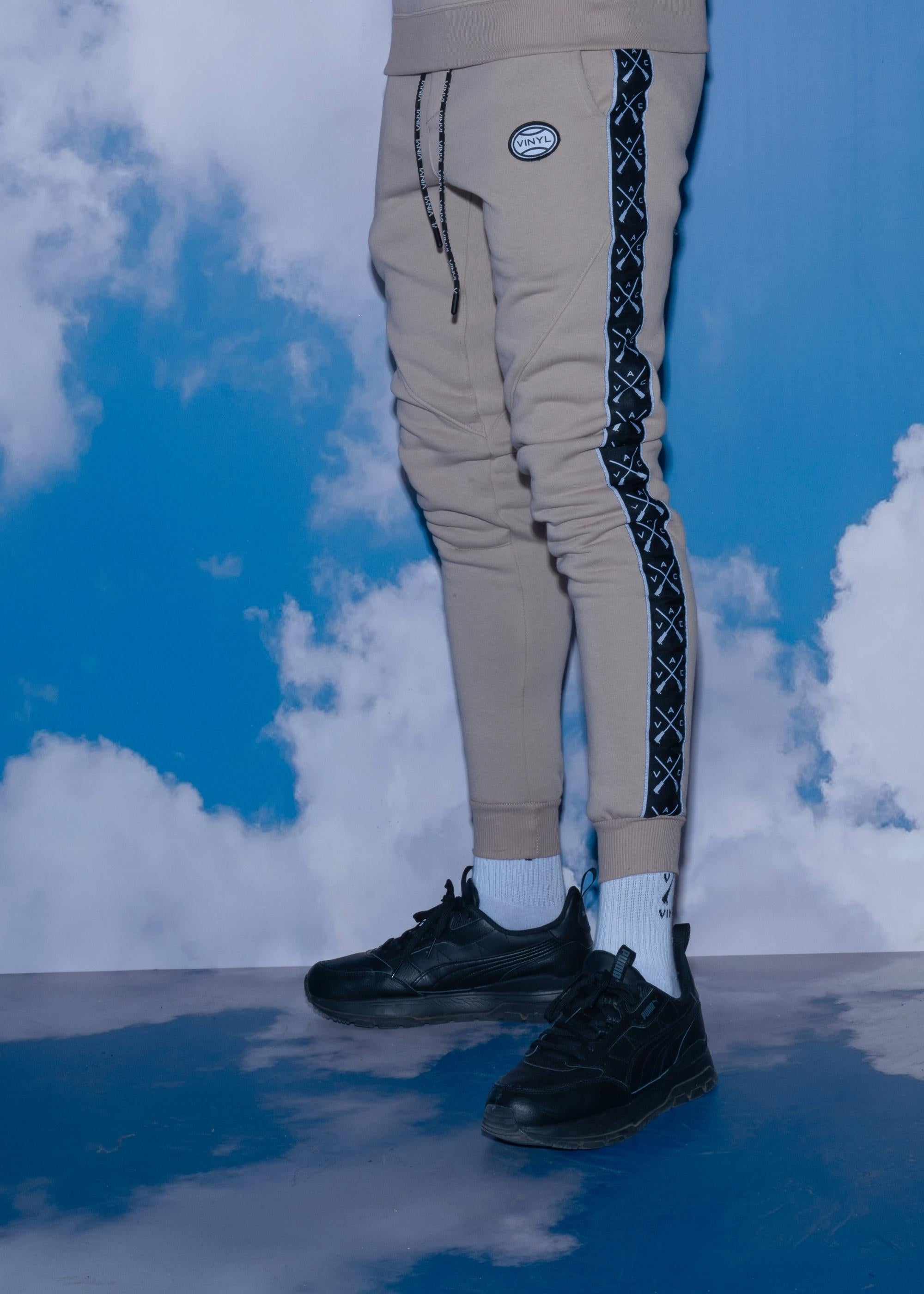 Vinyl φορμα με τρεσα μπεζ cotton regular fit ανδρικη