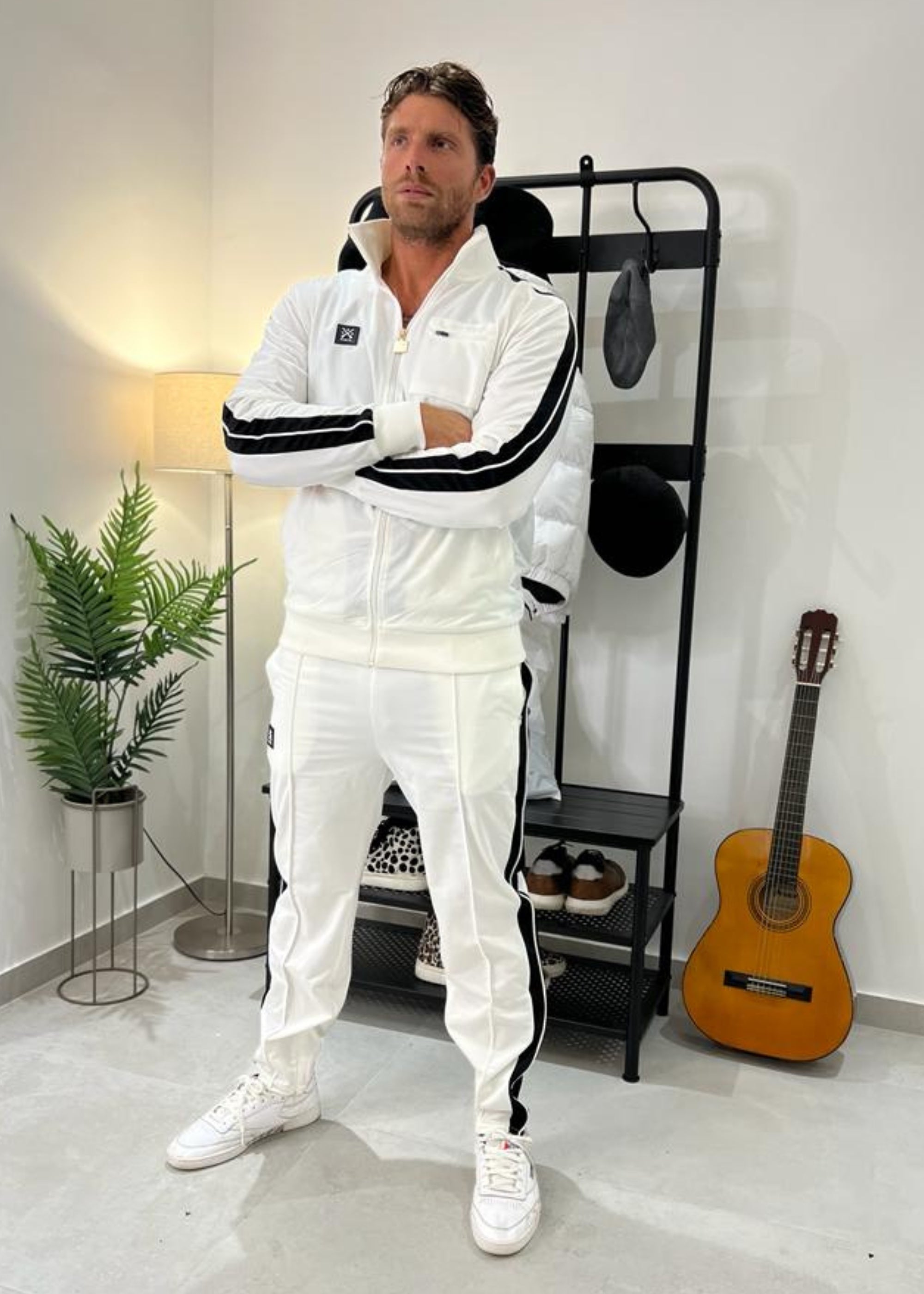 Vinyl ζακετα λευκη polyester regular fit ανδρικη