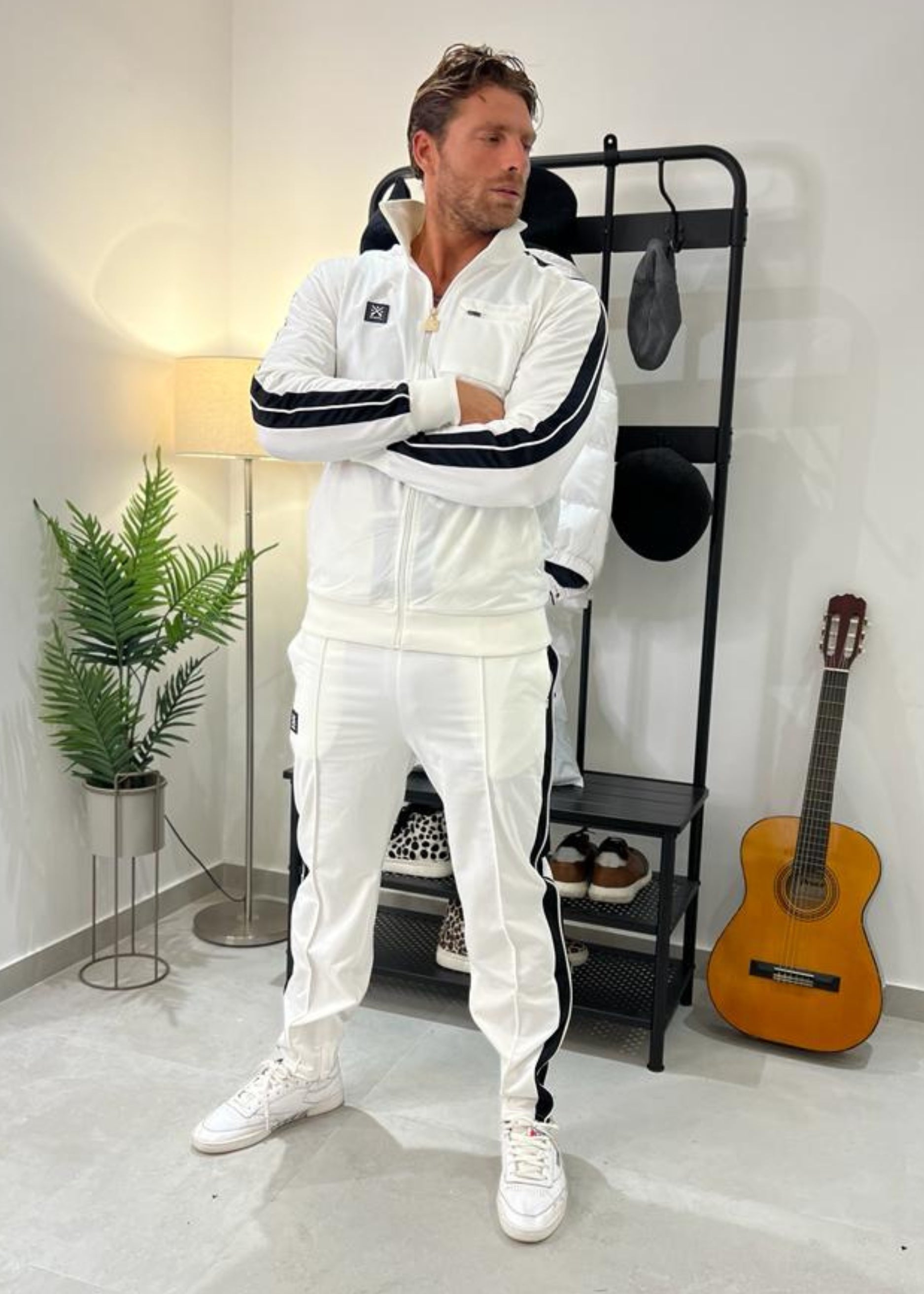 Vinyl ζακετα λευκη polyester regular fit ανδρικη