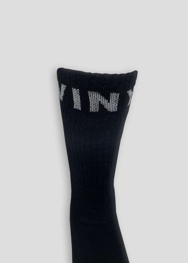VINYL Κάλτσες με λογότυπο μαύρο- Logo socks black