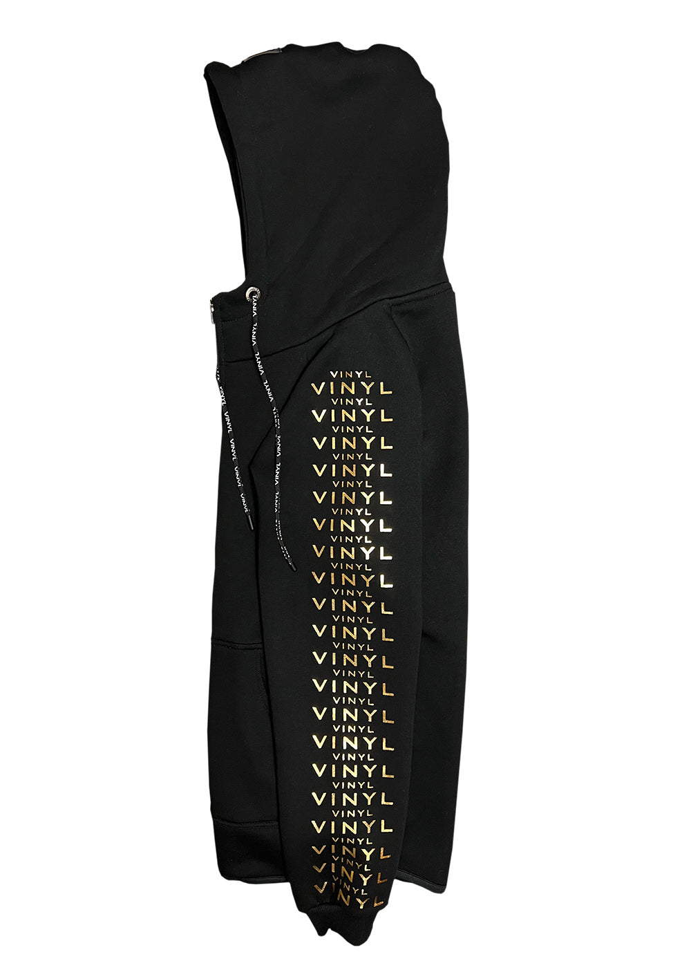 Vinyl ζακετα μαυρη με τυπωμα cotton regular fit ανδρικη