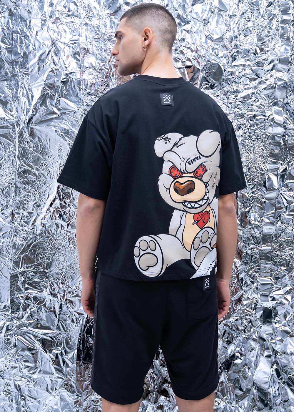 VINYL Printed T-Shirt - Bear Logo Oversize T-Shirt