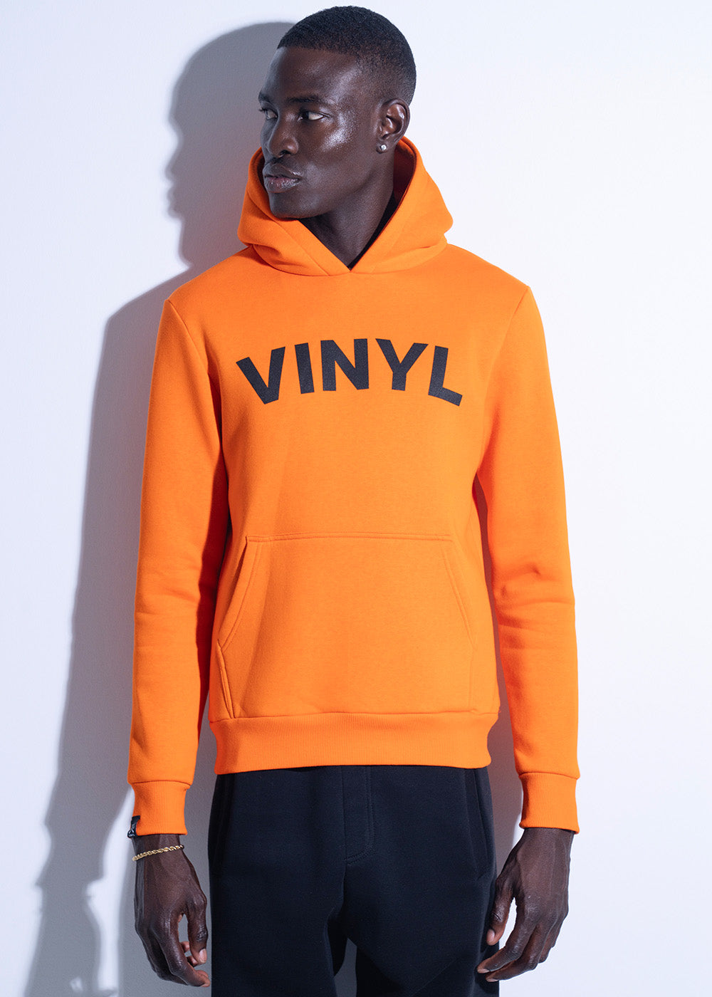 Vinyl φουτερ πορτοκαλι με τυπωμα cotton regular fit ανδρικο