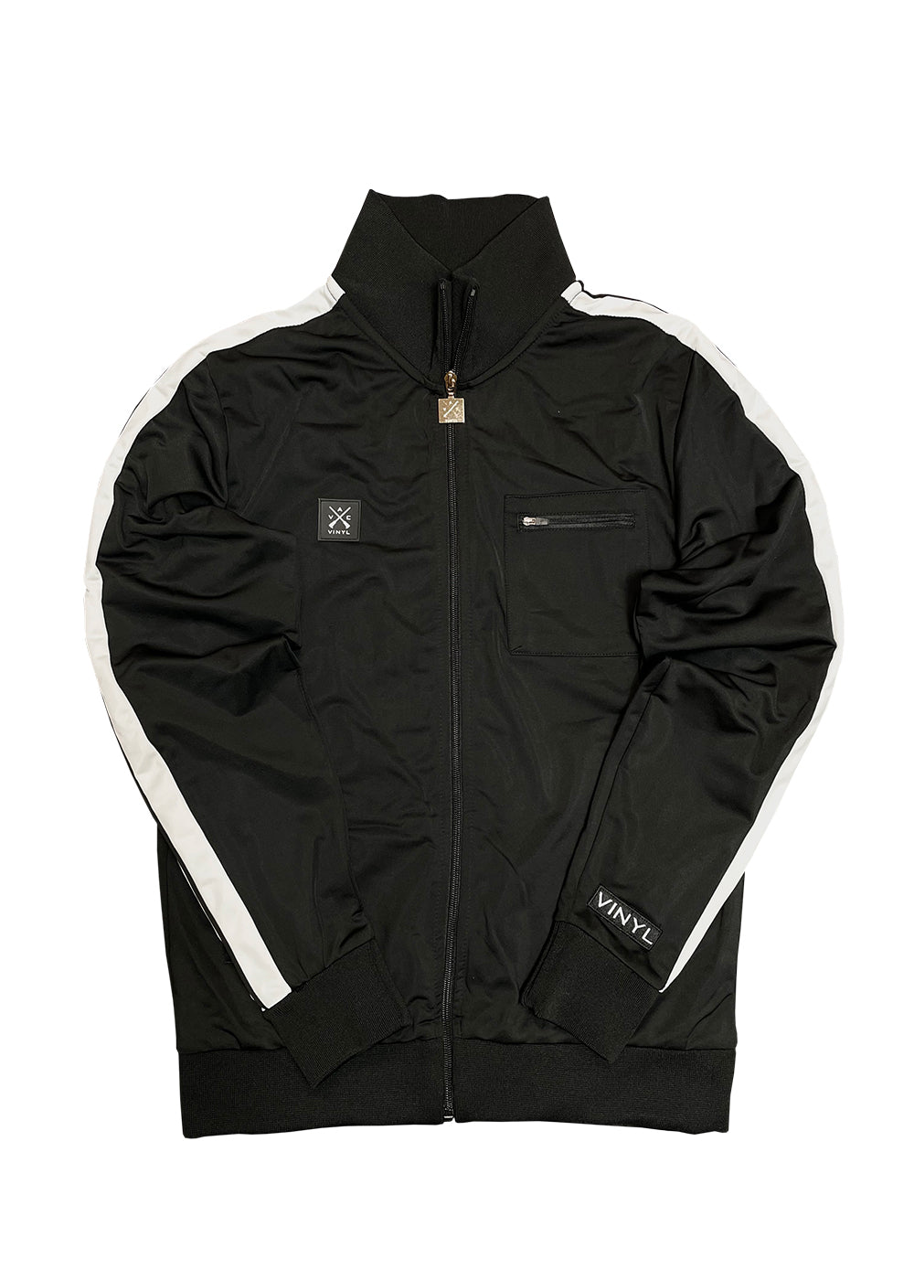 Vinyl ζακετα μαυρη polyester regular fit ανδρικη