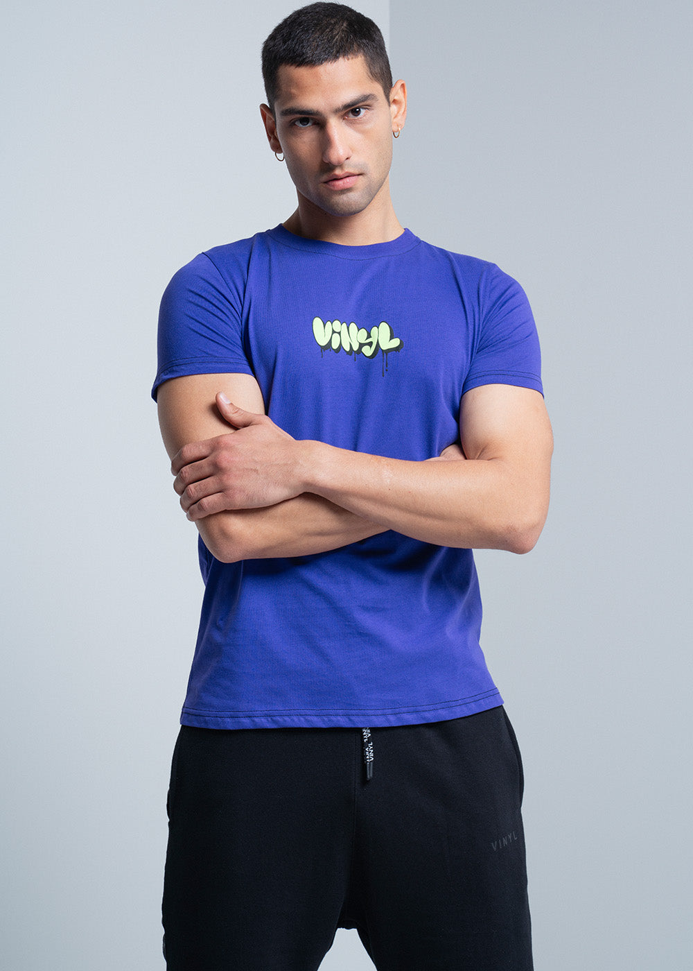 VINYL ΜΠΛΟΥΖΑ ΜΩΒ COTTON REGULAR FIT ΑΝΔΡΙΚΗ