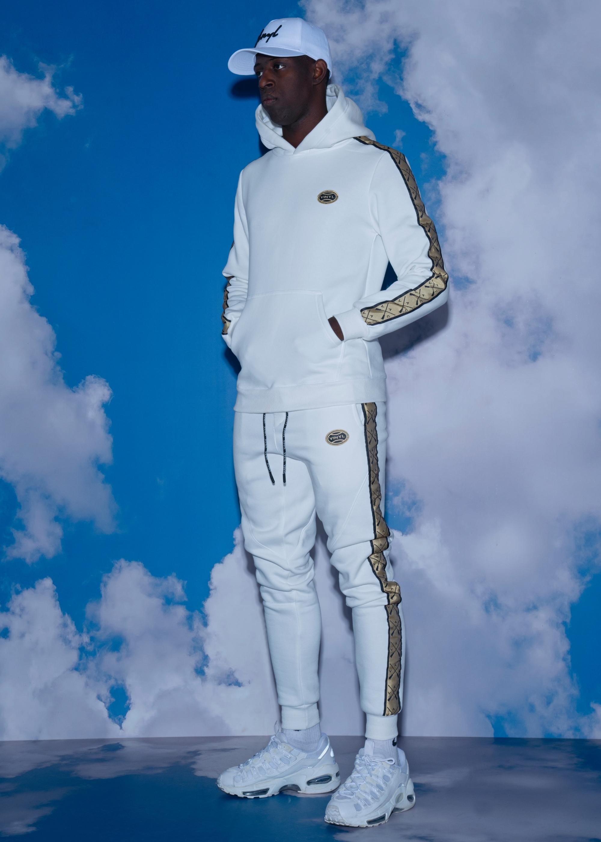 Vinyl φορμα με τυπωμα λευκη cotton regular fit ανδρικη