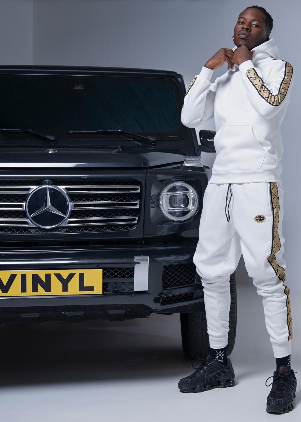 Vinyl φορμα με τυπωμα λευκη cotton regular fit ανδρικη