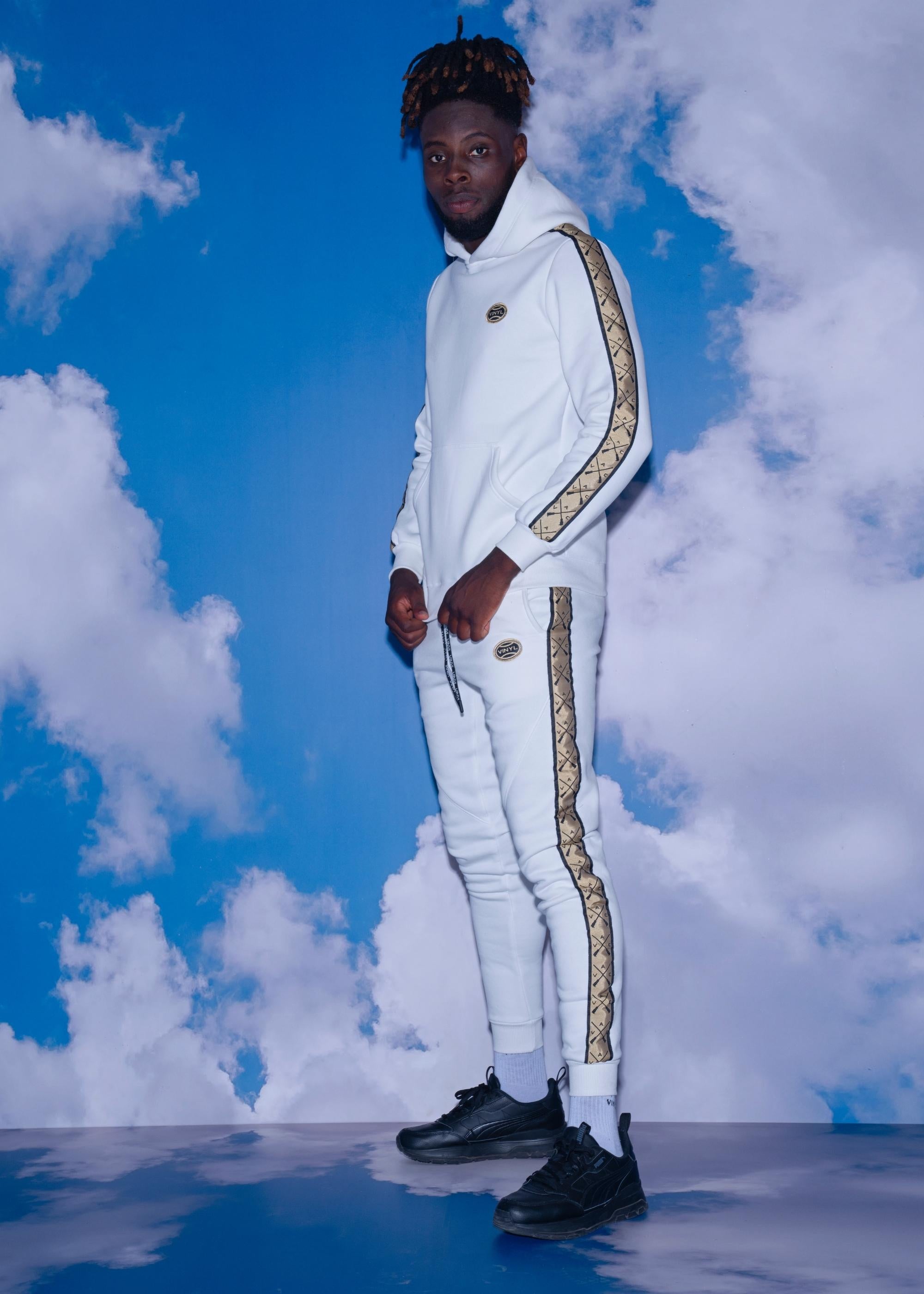 Vinyl φορμα με τυπωμα λευκη cotton regular fit ανδρικη