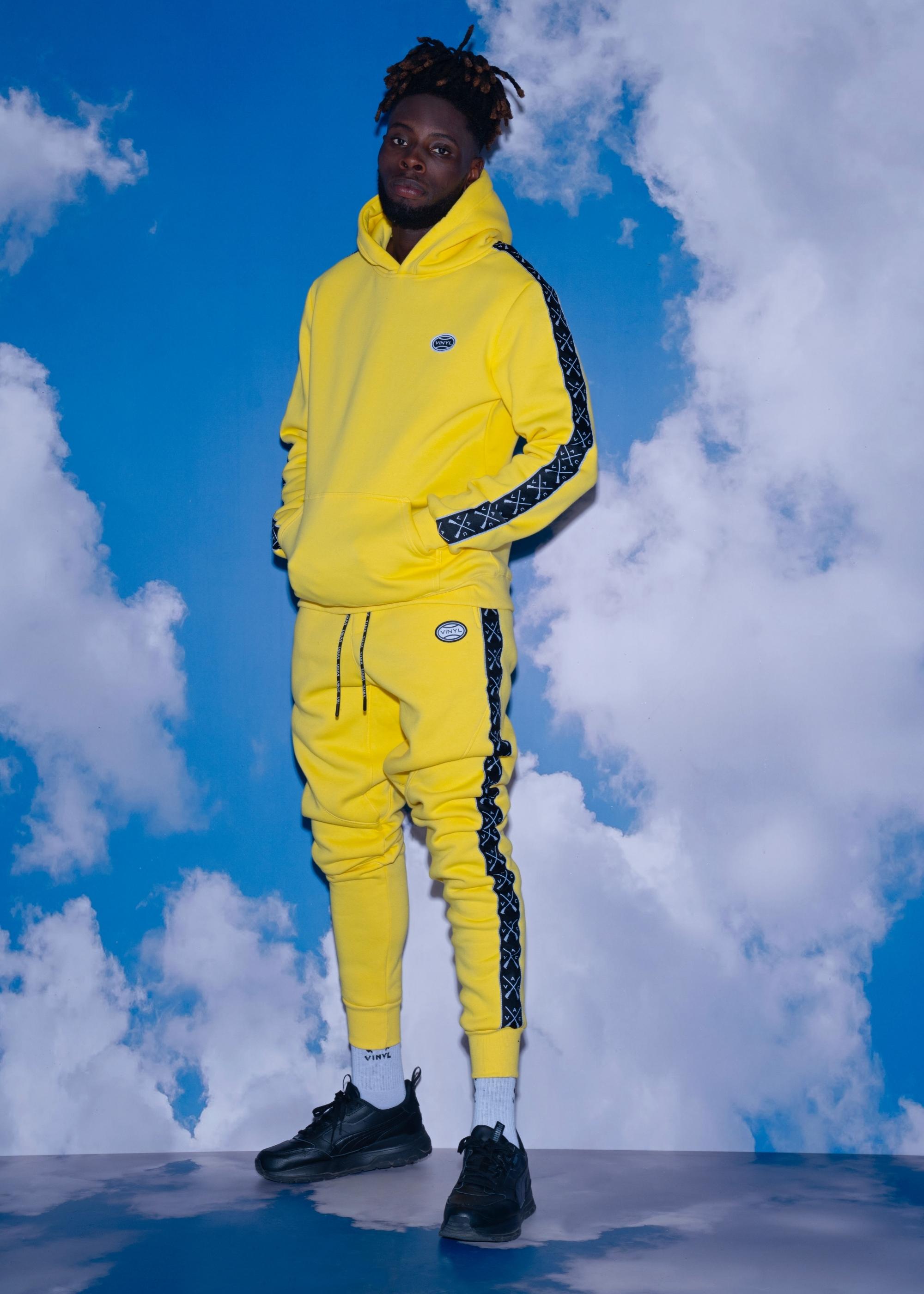 Vinyl φορμα με τρεσα κιτρινη cotton regular fit ανδρικη