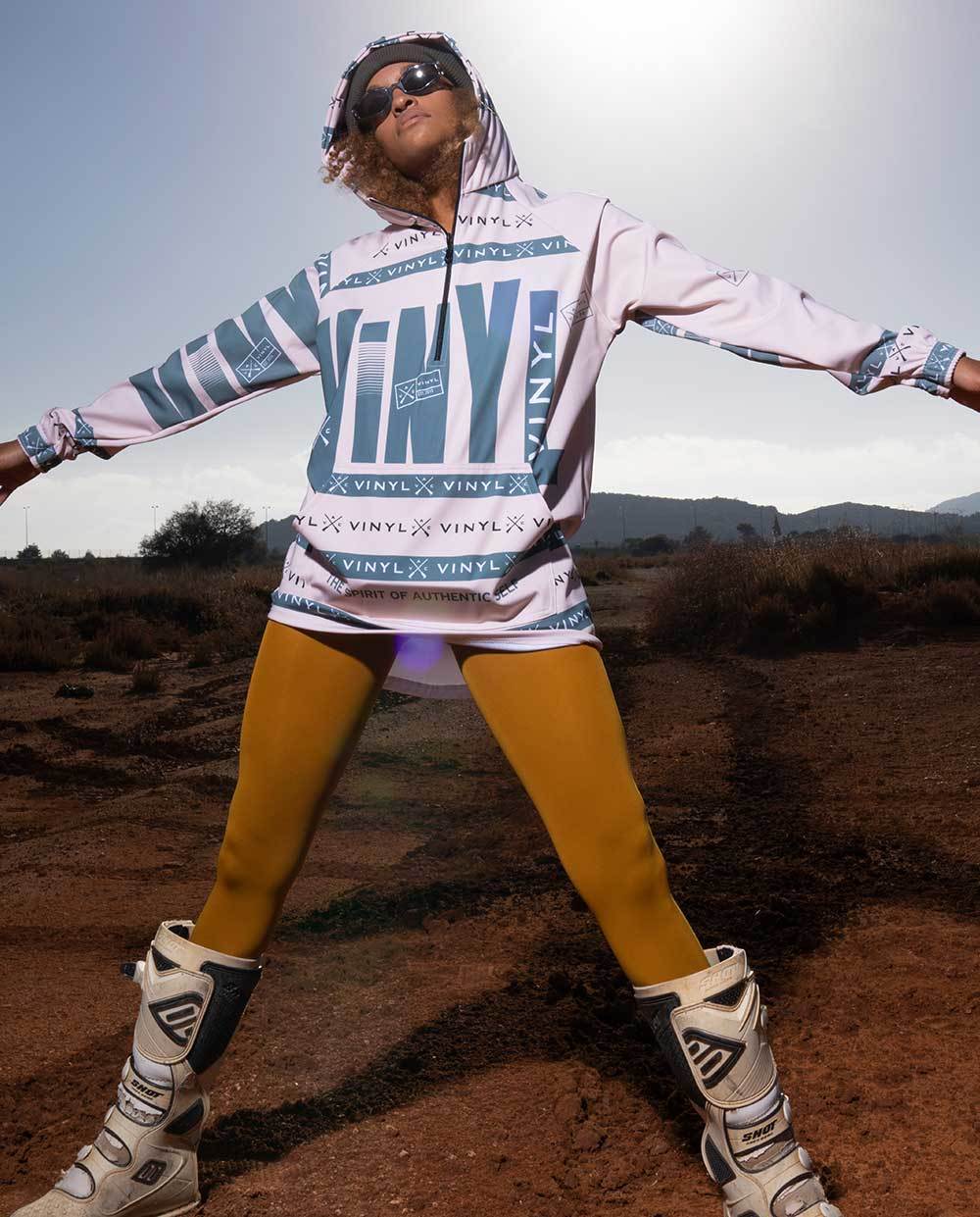 Vinyl φουτερ μπεζ polyester regular fit ανδρικο
