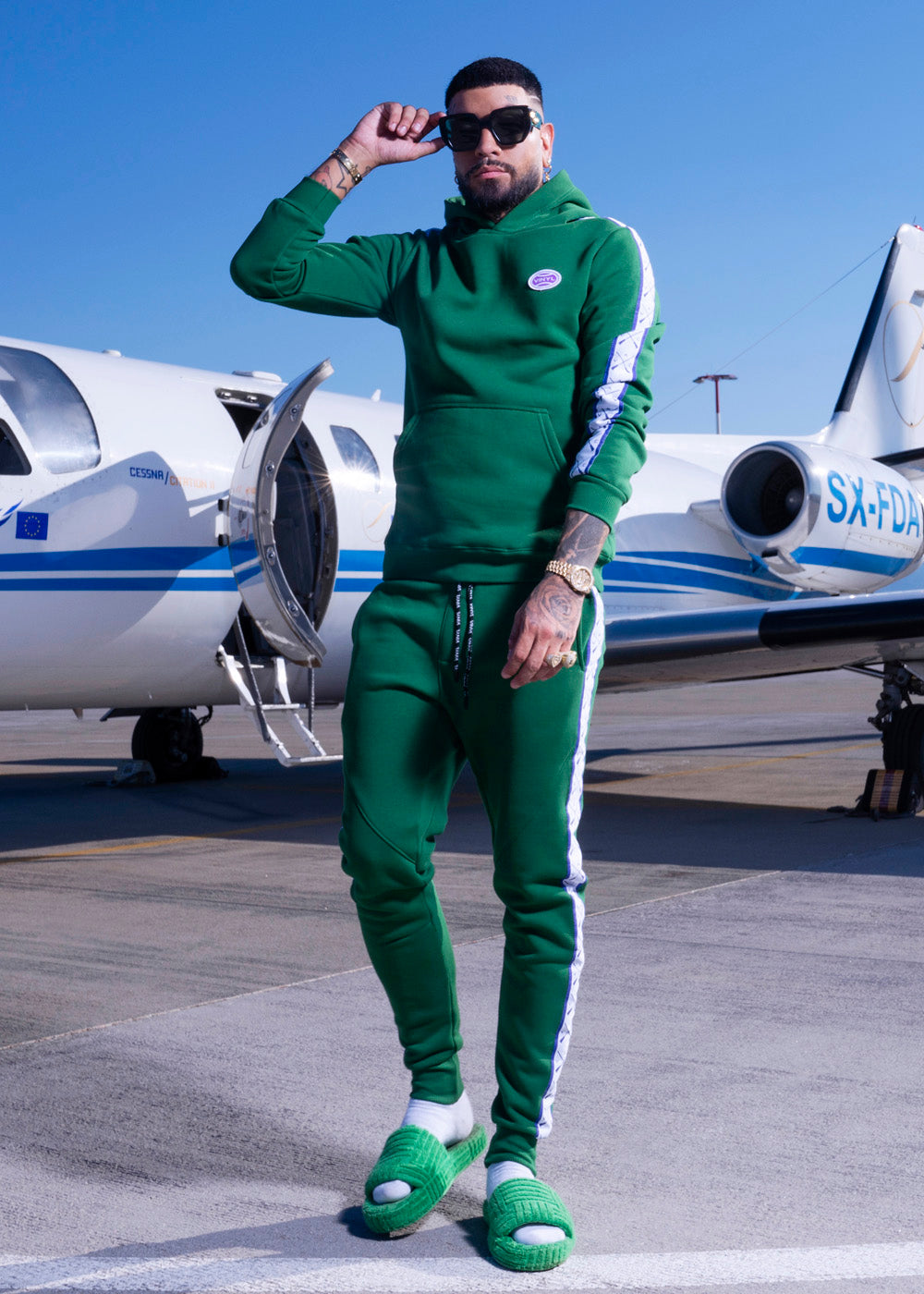 Vinyl φορμα με τρεσα πρασινη cotton regular fit ανδρικη