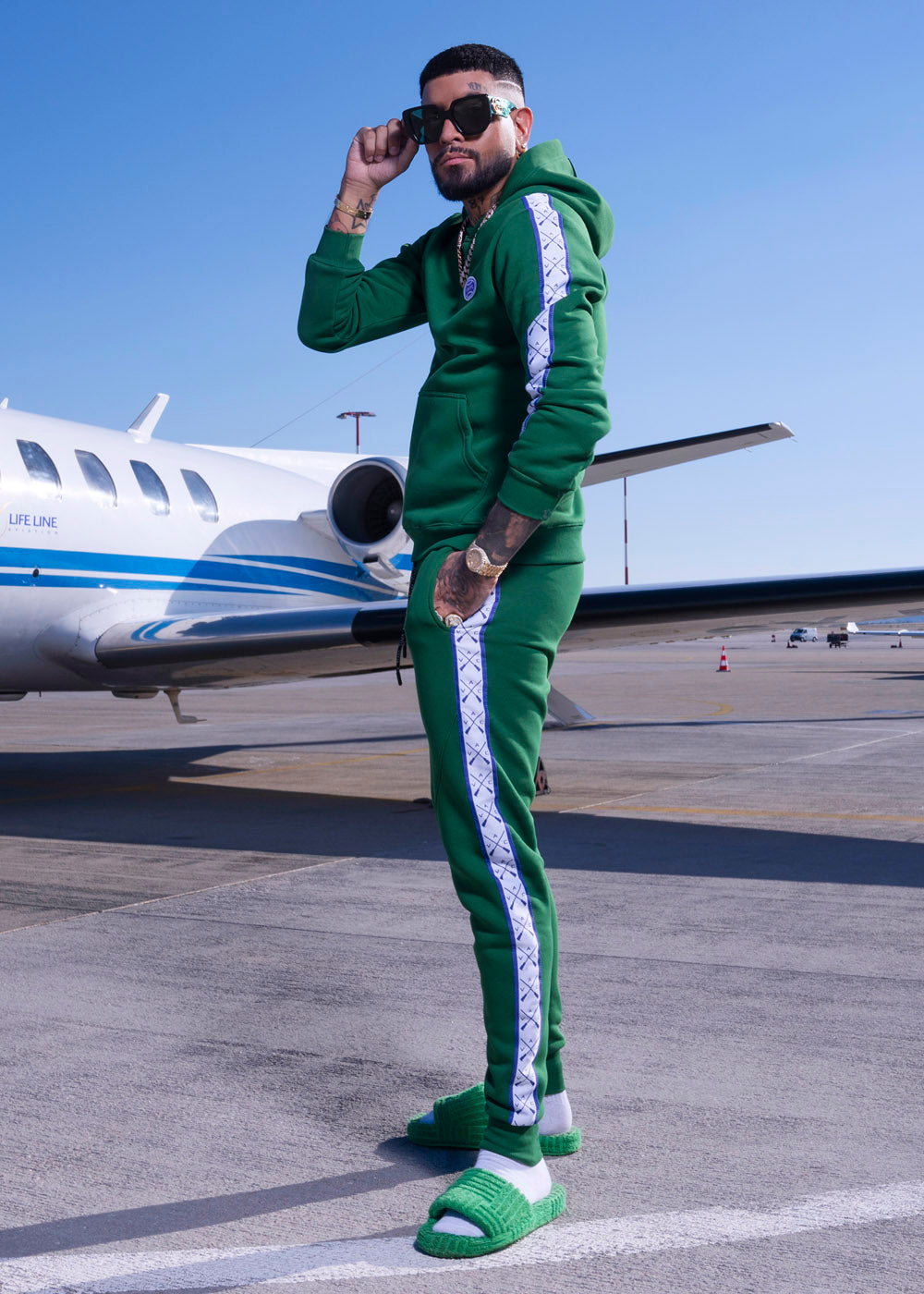 Vinyl φορμα με τρεσα πρασινη cotton regular fit ανδρικη