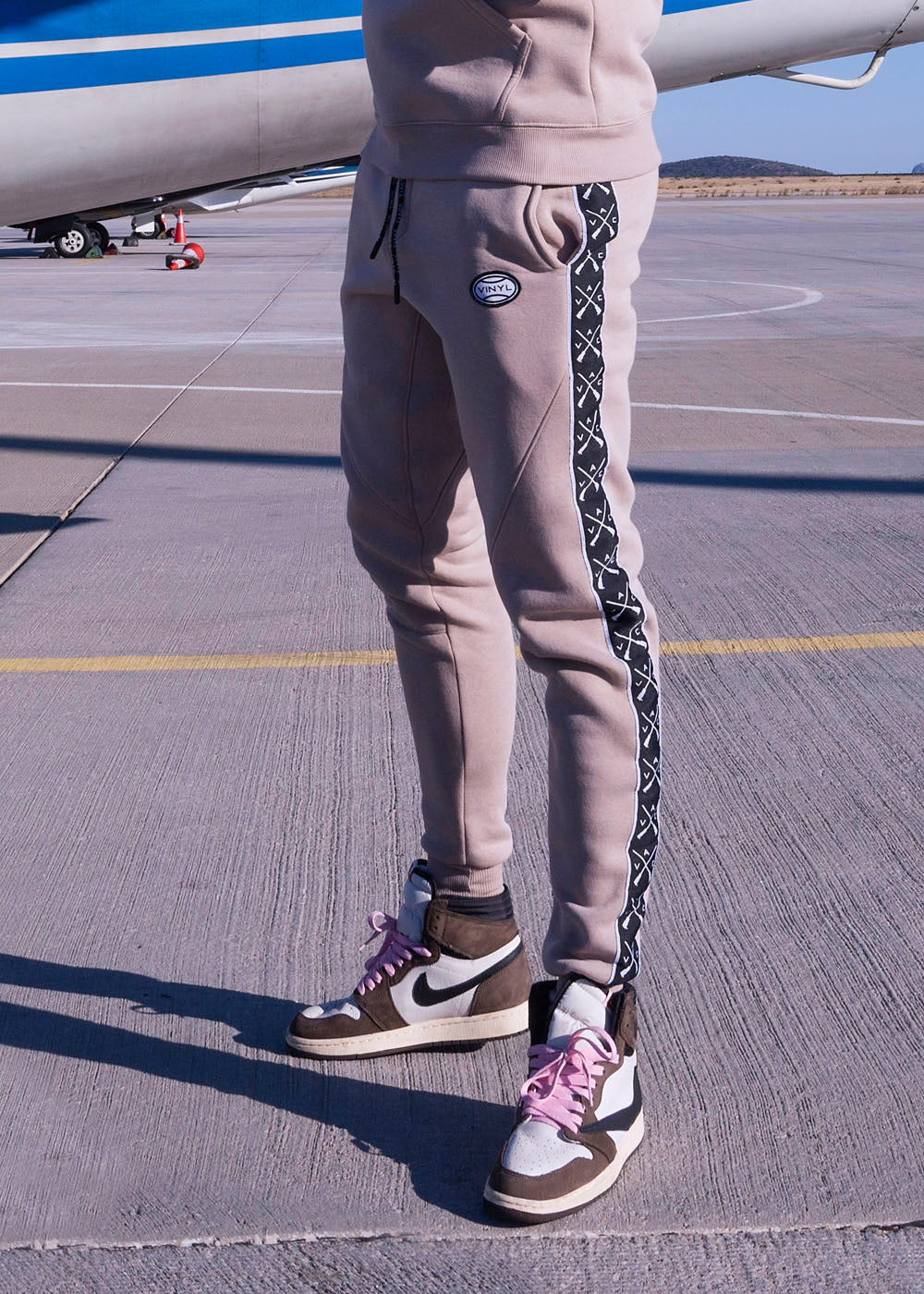 Vinyl φορμα με τρεσα μπεζ cotton regular fit ανδρικη