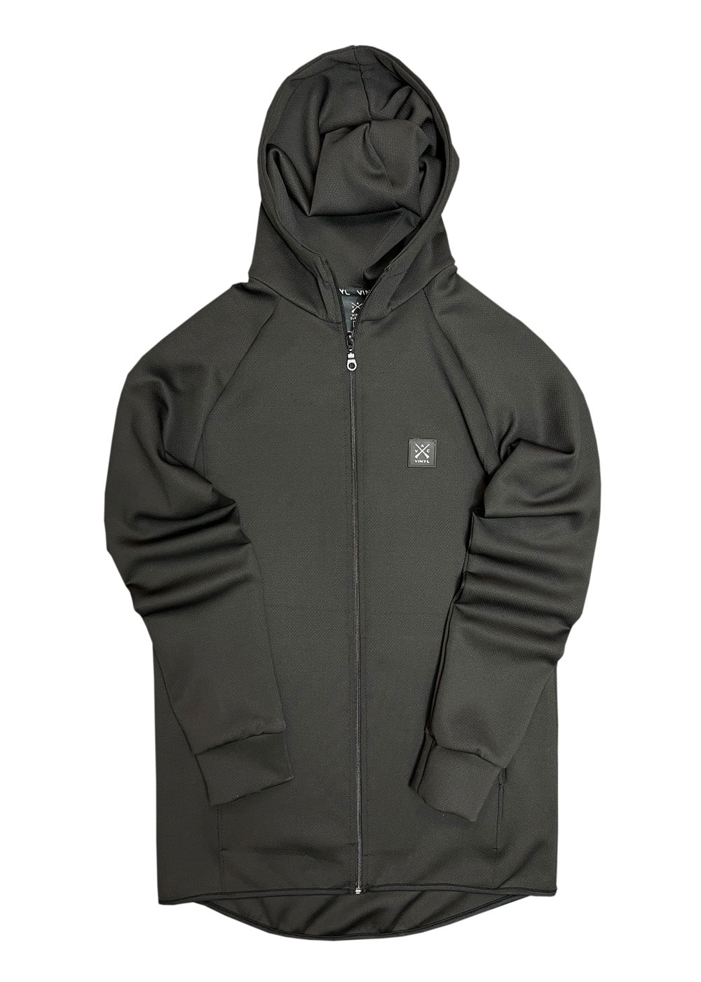 Vinyl ζακετα μαυρη polyester regular fit ανδρικη