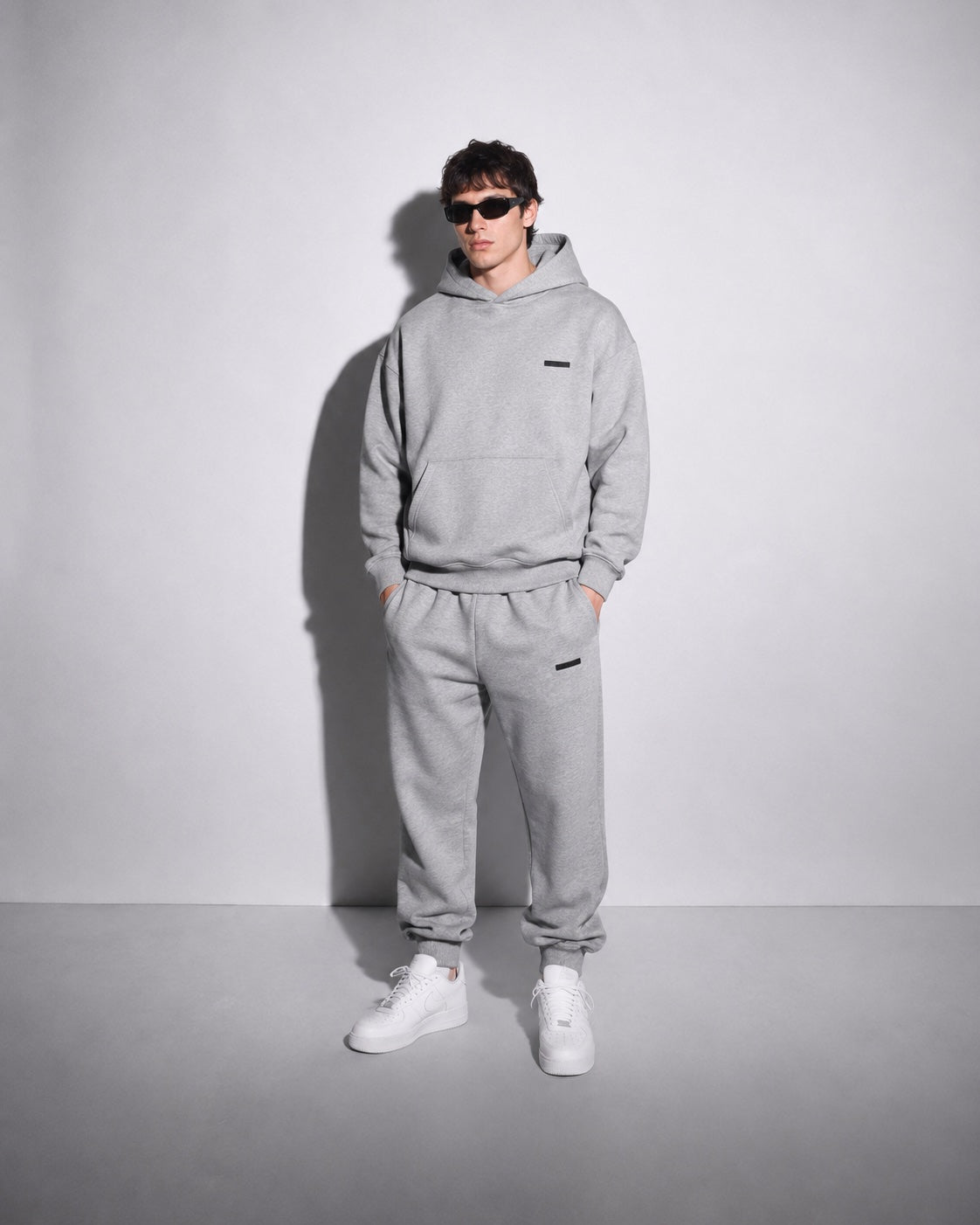 Modern basic hoodie grey melange