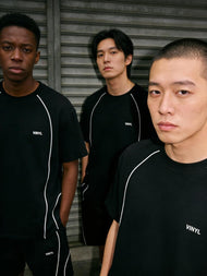 Vinyl T-shirt with white print cotton regular fit - golden aura t-shirt - limited edition