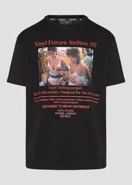 Vinyl T-shirt with white print cotton regular fit - golden aura t-shirt - limited edition