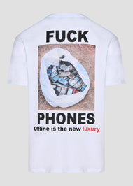 Vinyl T-shirt with white print cotton regular fit - golden aura t-shirt - limited edition