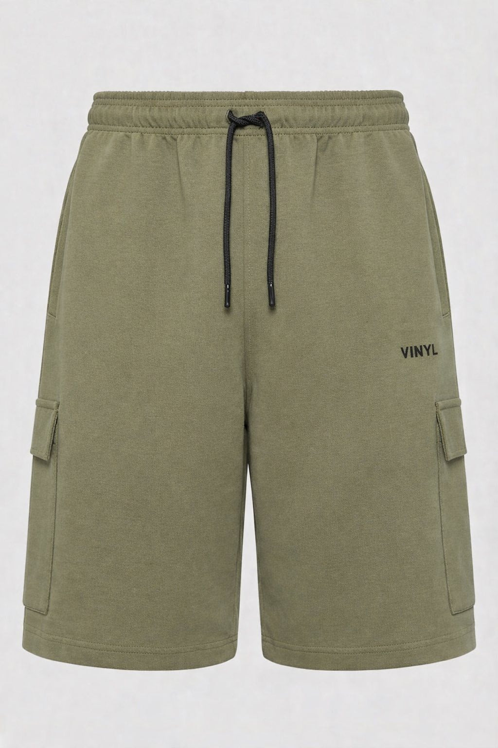 technical fleece cargo shorts khaki - relaxed fit