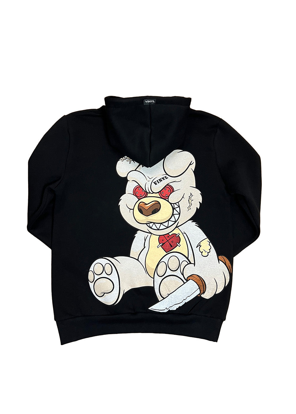 Vinyl φουτερ μαυρο με τυπωμα cotton regular fit ανδρικο