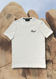 Vinyl μπλουζα με κεντημα λευκη cotton regular fit γυναικεια
