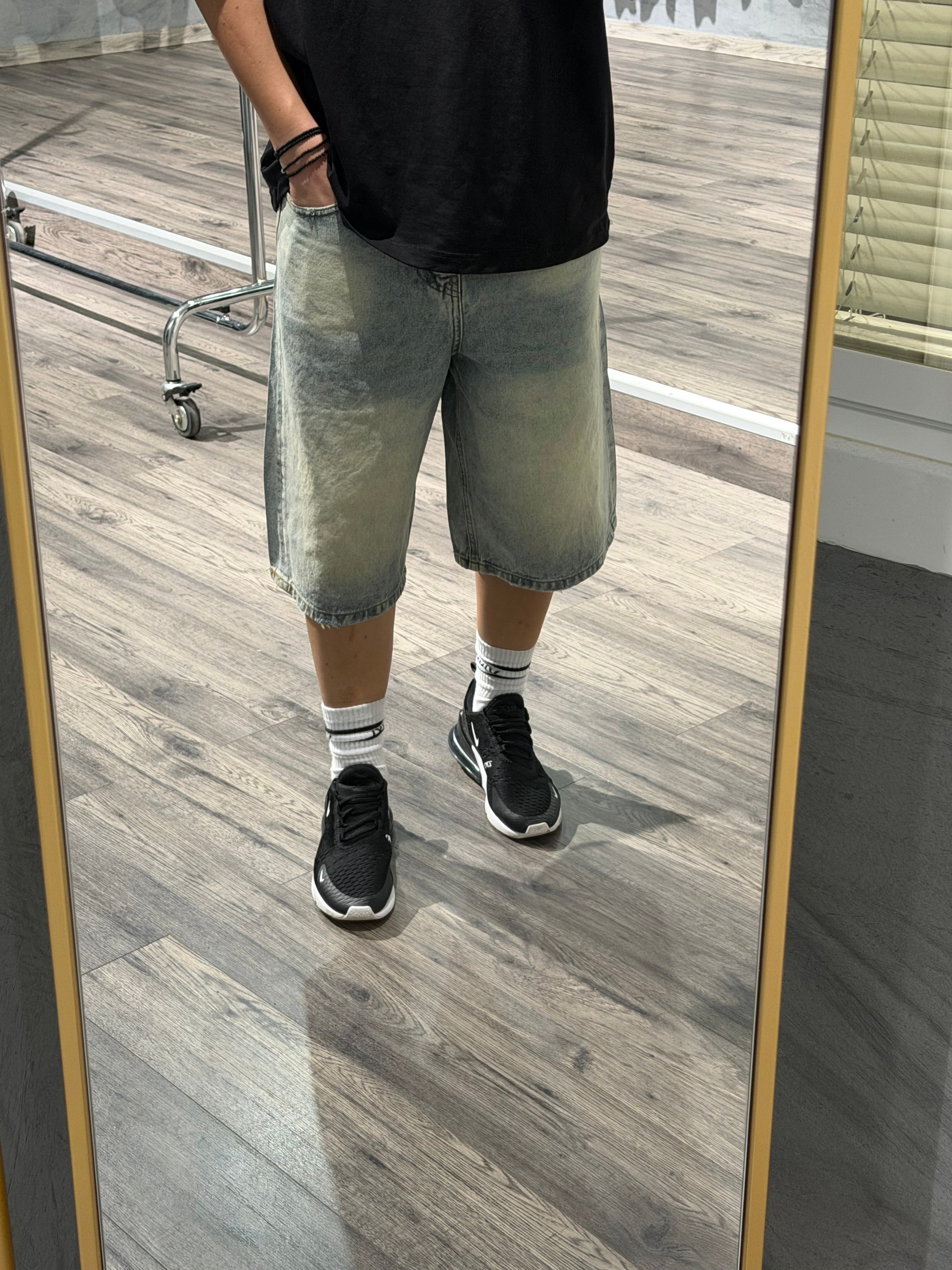 Olive Baggy Shorts