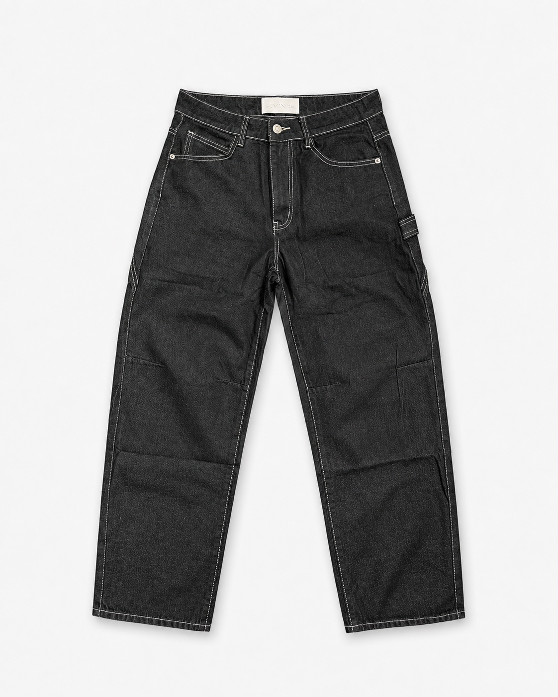 Contrast Baggy jeans black