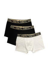 Boxers 3 Pack - VINYL Ανδρικά εσώρουχα Μαύρο/Λευκό