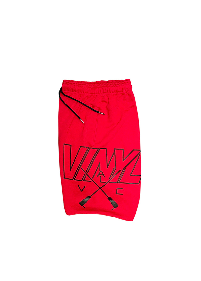 VINYL Βερμουδα με τυπωμα Κοκκινη - Cross Logo Shorts