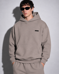 Modern basic hoodie stone grey