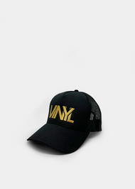 Vinyl καπελο μαυρο με χρυσο κεντημα - gold logo baseball cap