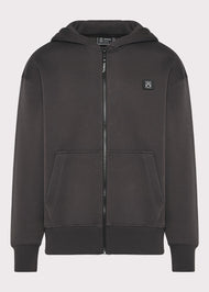Vinyl ζακετα γκρι με ριπ τελειωμα cotton oversized - off duty zip hoodie