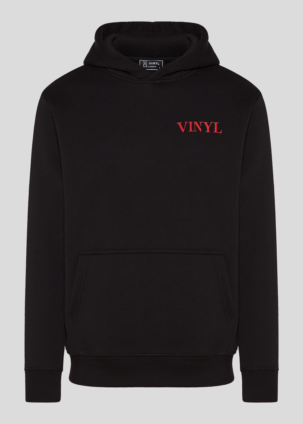 Vinyl φουτερ μαυρο με τυπωμα  cotton regular fit - street beast hoodie